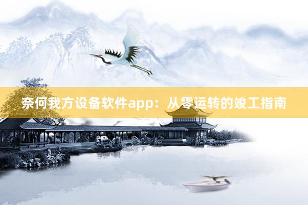 奈何我方设备软件app：从零运转的竣工指南