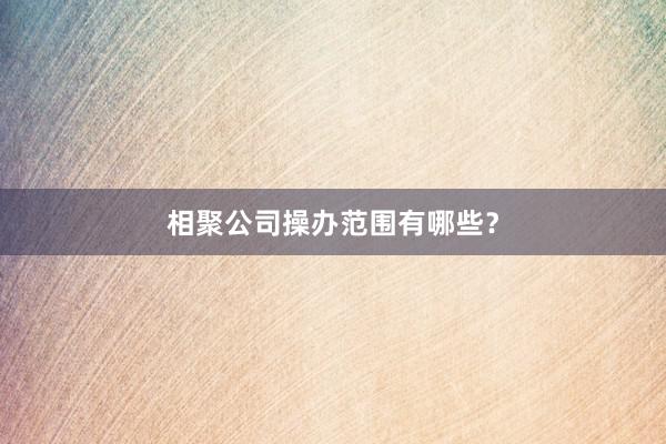 相聚公司操办范围有哪些？